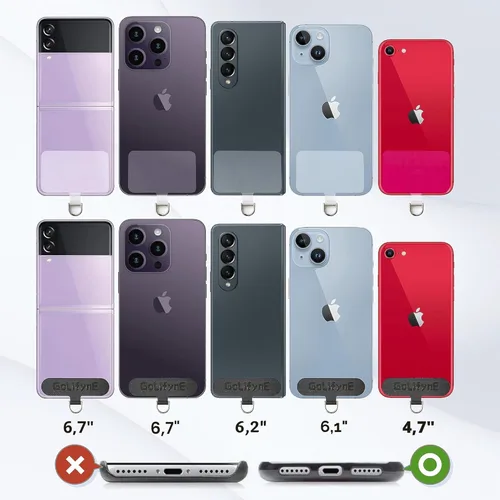 Miniatura 4 de Cordón universal para teléfono, correa cruzada antirrobo para iPhone 17 Pro Max y la mayoría de teléfonos inteligentes, soporte ajustable