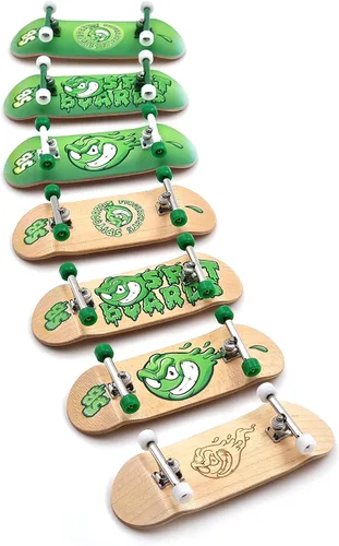 Miniatura 9 de SPITBOARDS® 34mm x 96mm Juego de Fingerboard Pro (Completo) Cubierta de madera real Trucks Pro con tuercas de bloqueo y bujes Pro Ruedas Pro