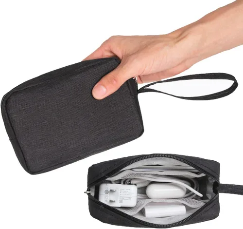 Bolsa pequeña con cremallera de 2 piezas, organizador suave portátil para artículos de tocador, bolsa de transporte para artículos de tocador, mini