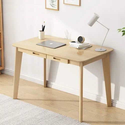 Miniatura 12 de IOTXY Escritorio de Escritura de Madera Maciza - Mesa de Trabajo de Oficina en Casa con Cajón, Mesa de Trabajo y Estudio para Computadora Portátil