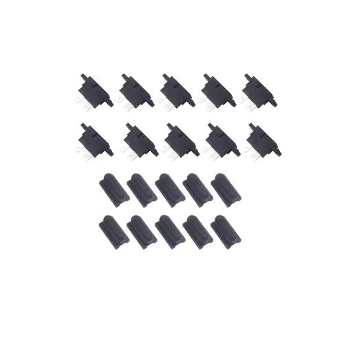 Miniatura 7 de 10 piezas de asiento de portafusibles estándar para automóvil, barco, camión, SUV con cubierta negra + 10 fusibles estándar de 10 amperios