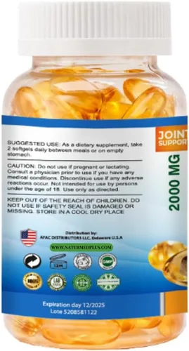 Miniatura 3 de Vitaminas orgánicas súper Omega 3 Ultra Pure Fish Oil Concentrado, EPA y DHA Triple Fuerza, ácidos grasos Omega 3, Burpless 120 cápsulas blandas