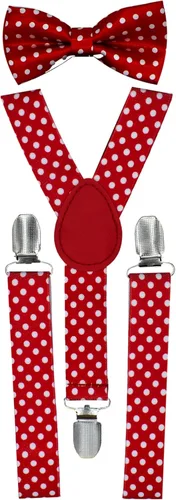 trilece Child Kids Boys Girls Suspenders Bow Tie Set Adjustable Y Back Toddler Baby Infant Suspender Bowtie
