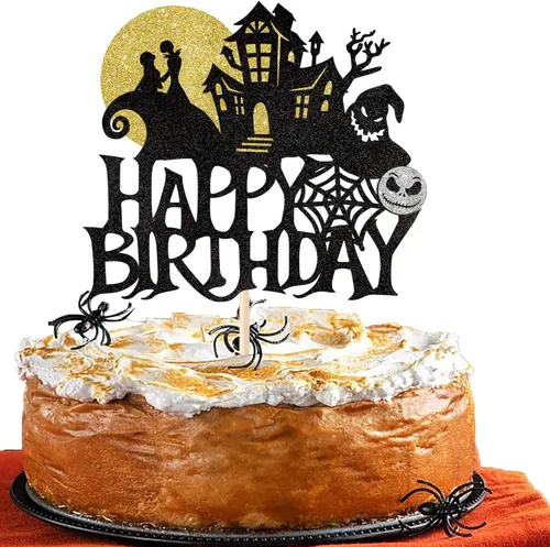 Miniatura 30 de Paquete de 24 adornos para cupcakes de Halloween con purpurina rosa, fantasma, pequeño abucheo, murciélago, bruja, gato, calabaza, magdalena