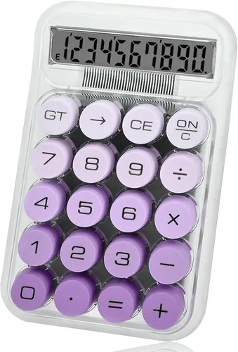 Calculadora Linda, Calculadora de Interruptor Mecánico, Calculadoras de Escritorio 10 Dígitos, Calculadoras de Escritorio con Botones Grandes y