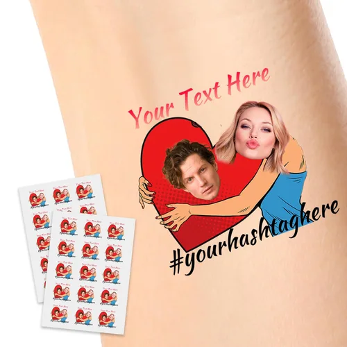 Miniatura 14 de Calcomanías de tatuajes temporales personalizadas, personaliza el tatuaje con nombre y foto de tu amor para fiestas de cumpleaños, Halloween