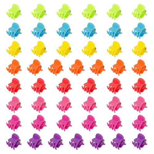 Miniatura 10 de 50 pinzas para el cabello, pinzas multifunción de agarre fuerte para el cabello, color gelatina Color Jelly