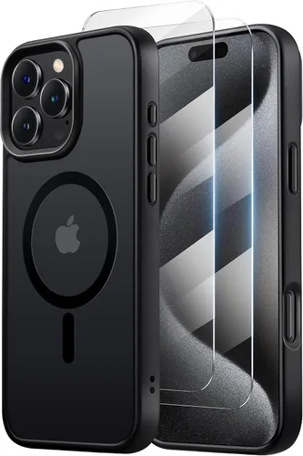 Miniatura 3 de Tigowos Magnetic Guardian - Funda diseñada para iPhone 11 Pro [probada en caídas de grado de 10 pies y compatible con MagSafe] Funda delgada Negro