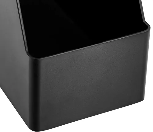 Miniatura 7 de Amazon Basics - Organizador de escritorio de plástico, revistero, color negro, paquete de 2