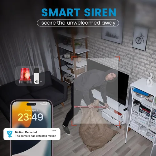 Miniatura 6 de litokam Cámara de seguridad 2K para interiores, cámaras panorámicas/inclinables de 360 para seguridad en el hogar con detección de movimiento