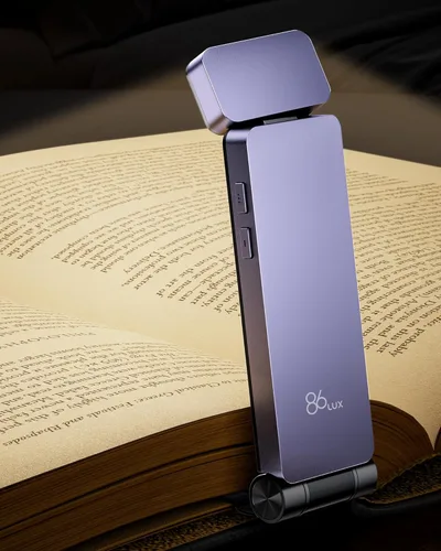 Miniatura 10 de 86lux Luz de Libro, Luz de Lectura LED Recargable con Clip para Uso en Cama y Noche - 3 Temperaturas de Color con Atenuación Continua, Diseño de Gris