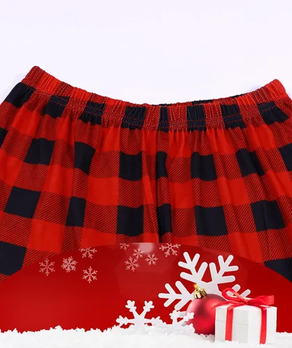 Miniatura 5 de Boboking Pijamas de Navidad para parejas, ropa de dormir suave de 2 piezas para mujeres y hombres