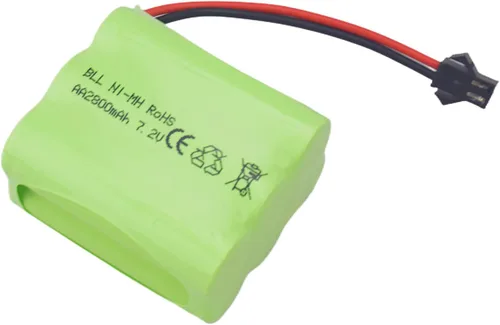 Miniatura 5 de Paquete de 2 baterías AA de 7.2 V 2800 mAh RC con enchufe SM-2P con cable de carga USB para tanques de juguete, departamento de ingeniería de cama