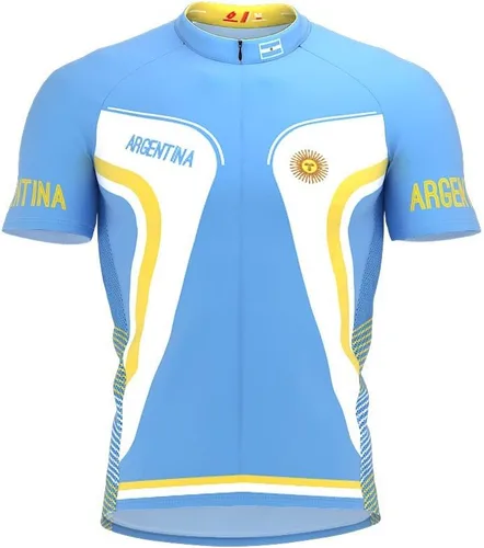 Miniatura 2 de ScudoPro Argentina - Maillot de ciclismo de manga corta con cremallera completa para hombre