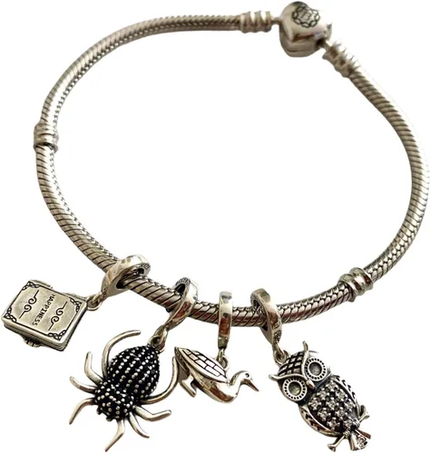 Miniatura 3 de Bolenvi Felicidad Libro Lectura Escritor Editor 925 erling Plata Colgante Charm Bead Para Pandora & Similar Charm Pulseras o Collares, Plata