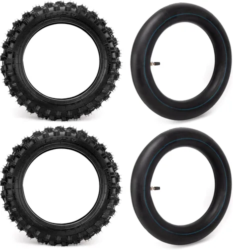 Neumático de motocross 2.50-10, neumático todoterreno de 2.5-10 pulgadas y tubo interior para moto de cross con borde de 10 pulgadas, compatible con