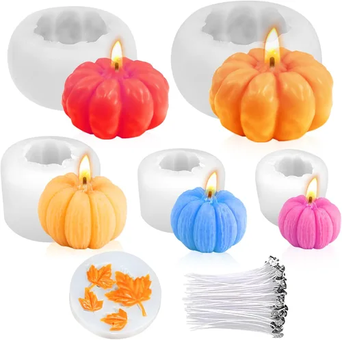 Miniatura 10 de MGLIFEUL 8 piezas de rosa flor tulipán peonía corazón vela jabón cera molde de silicona del Día de San Valentín para pequeñas velas de mantequilla
