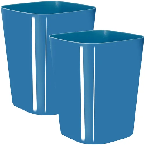 Youngever Paquete de 2 cubos de basura cuadrados de 1.5 galones, contenedor de basura de plástico, pequeño para oficina en casa, sala de estar, sala