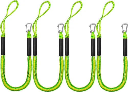 Miniatura 14 de Líneas elásticas para muelle – Accesorios para barcos – Cuerda de amarre de 4 pies para PWC, moto acuática, pontón, kayak, canoa, lancha motora, Azul