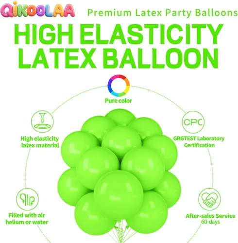 Miniatura 2 de 32 globos grandes de color verde claro de 18 pulgadas, globos redondos de látex grandes para decoración de cumpleaños y boda. C15-verde claro