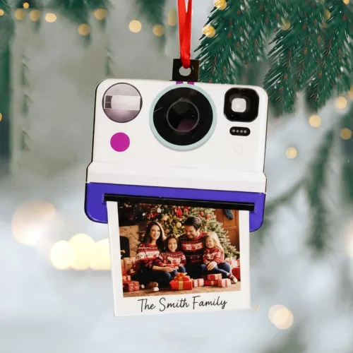 Miniatura 7 de Adorno de fotógrafo personalizado 2025, adorno de cámara con nombre, decoración de árbol para amantes de la fotografía, recuerdo único de vacaciones