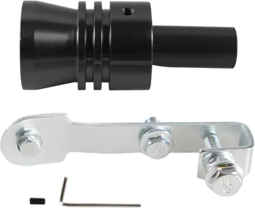 Miniatura 2 de Silbato de tubo de escape universal, negro, simulador de sonido turbo, silenciador de ruido, compatible con motocicleta, camión, autos, moto