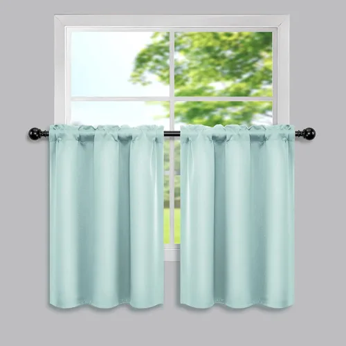 Miniatura 24 de Mrs.Naturall - Cortinas opacas cortas beige para ventanas pequeñas de 18x24 pulgadas de largo