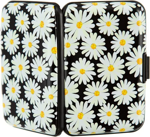 Miniatura 8 de Soporte para tarjetas de crédito, cartera de metal para tarjetas de bloqueo RFID, mini funda rígida de aluminio delgada para tarjetas de negocios