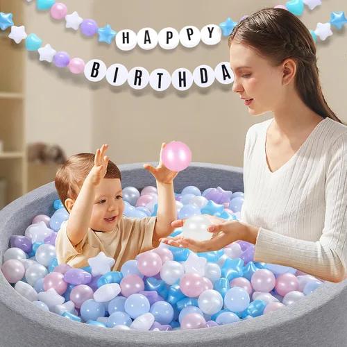 Miniatura 5 de Star Ball Pit Balls for Toddlers - 100 200 500 Pack Phthalate & BPA Free Plastic Toy Balls for Kids, Ball Pool Play Tent, Baby Kiddie Pool Water