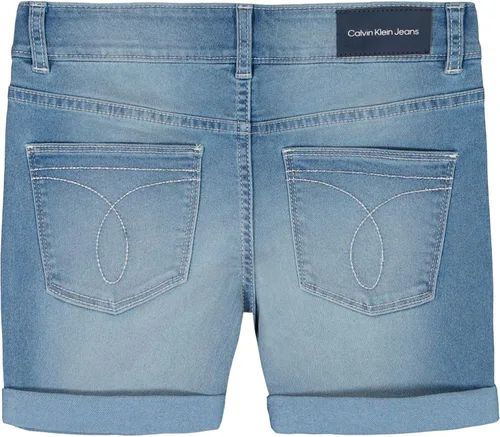 Miniatura 2 de Calvin Klein Pantalones cortos de mezclilla elásticos para niñas