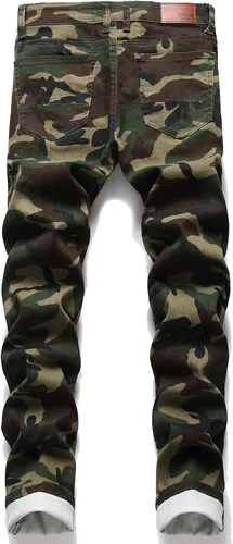 Miniatura 2 de RXXKKK Jeans flexibles clásicos con cremallera para hombre