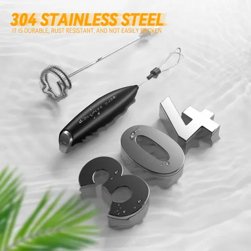 Miniatura 7 de Varita espumadora de leche El mejor espumador de leche de doble batidor de mano Alta potencia 19000rpm/min con motor eléctrico mejorado