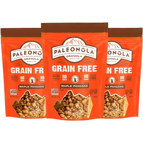 Miniatura 8 de Paleonola Granola original sin granos, bolsa resellable de 10 onzas (paquete de 3) – Granola paleo de proteína sin grano mezclada con coco seco