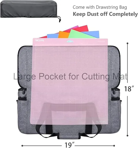 Miniatura 2 de IMAGINING Estuche de transporte para Cricut Maker 3, Maker 4, bolsa de máquina de doble capa con cubierta para Cricut Explore 4, Explore 3, Explore