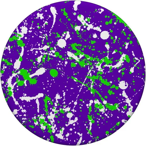 Miniatura 3 de PopSockets PopGrip intercambiables de pintura de neón verde lima púrpura
