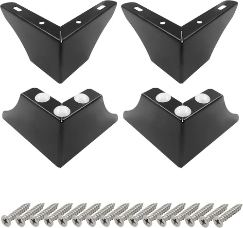 Miniatura 8 de Paquete de 4 patas de muebles de 2 pulgadas de altura, patas de muebles de diseño moderno, patas de metal de repuesto para sofá, mesa auxiliar