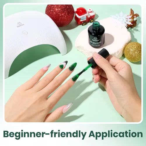 Miniatura 493 de Beetles - Esmalte de uñas de gel marrón – 0.5 onzas líquidas de esmalte de gel marrón oscuro, lámpara LED UV para uñas, regalo de manicura para I