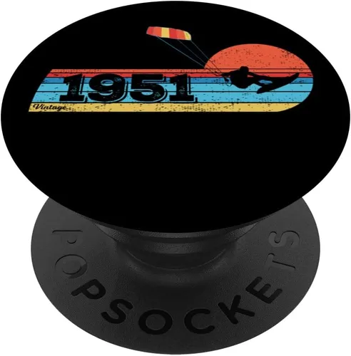 Miniatura 6 de Kitesurfer Kitesurfing Birthday Vintage 1951 born Kitesurf PopSockets MagSafe PopGrip for iPhone