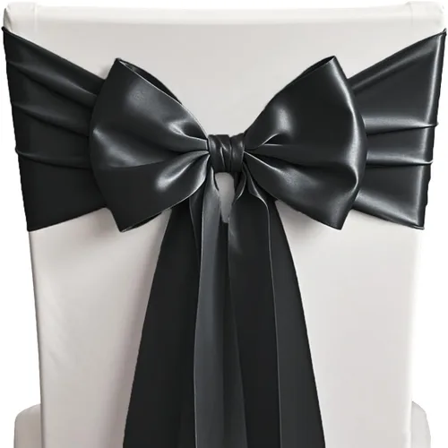 Miniatura 9 de 50 Bandas y Lazos de Satén Azul Bebé para Sillas para Decoración de Bodas, Fiestas de Cumpleaños y Fiestas - Cintas de 7x108 Pulgadas, Lazos