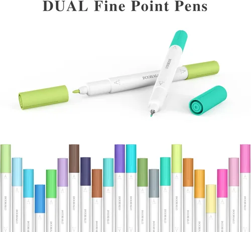 Miniatura 4 de DOOHALO Bolígrafos de punta fina para Cricut Joy/Joy Xtra - Bolígrafos de doble punta con puntas de 0.4 y 1.0, 36 paquetes por juego para escribir