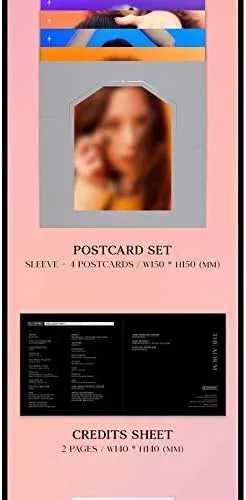 Miniatura 4 de Blackpink 1er álbum completo The Album (versión 4) (incluye juego de tarjeta fotográfica transparente Blackpink)