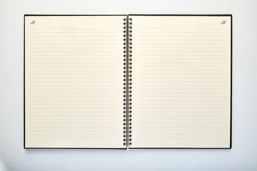 Miniatura 5 de Selarde - Cuaderno multiusos, tapa dura, 80 hojas/160 páginas con línea divisora de página media, papel de 8.5 x 11 pulgadas, 3.17 oz/m², Negro