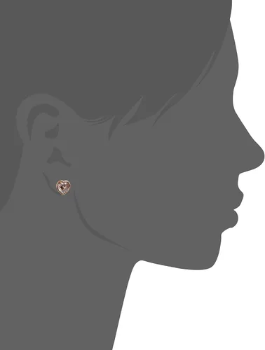 Miniatura 3 de Michael Kors - Aretes de broche para dama, de acero inoxidable, con forma de corazón, con detalles de cristal, S