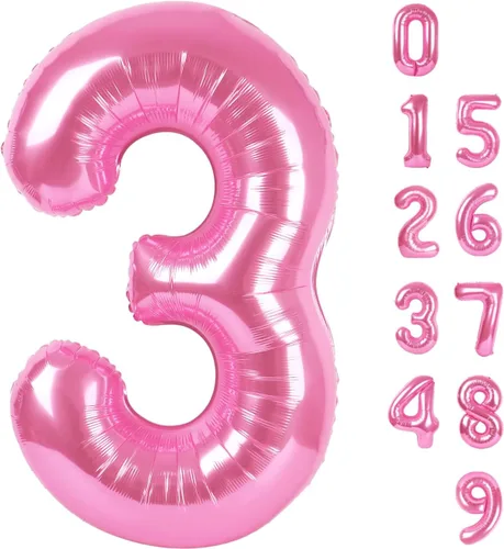 Miniatura 404 de Globos de números de 5 globos de 40 pulgadas, decoraciones de cumpleaños azules para niños y niñas, globos de números azul marino grandes