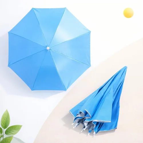 Miniatura 9 de Zerodis Paraguas, sombrero de paraguas para adultos, sombrero plegable para el sol, diadema para día lluvioso y soleado, para pesca al aire libre