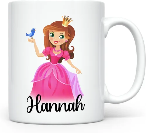 Miniatura 36 de Taza Personalizada para Niños, Niños, Niñas Taza Personalizada de Chocolate Caliente, Cacao, Café y Leche Regalo de Cumpleaños con Nombre D05