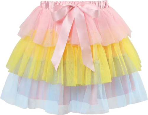 Miniatura 7 de Littleforbig Falda corta de bailarina de tul de malla para mujer, tutú de ballet con burbujas
