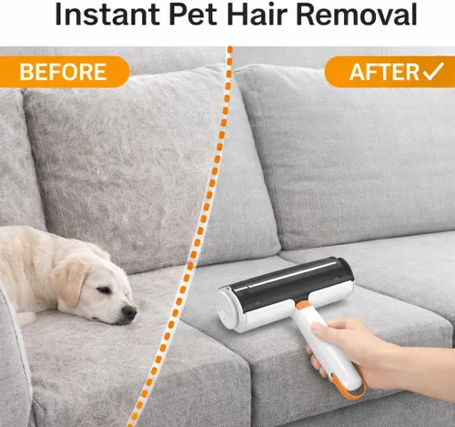 Miniatura 3 de Removedor de pelo de mascotas para muebles, herramienta reutilizable de eliminación de pelo de mascotas, removedor de pelo autolimpiante para sofá