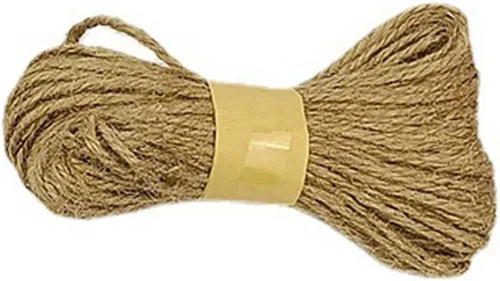 Miniatura 12 de Eforcase Cordel de yute de 0.039 in, 65.6 pies de cuerda de yute natural para manualidades, jardinería, agrupación, envoltura de regalos