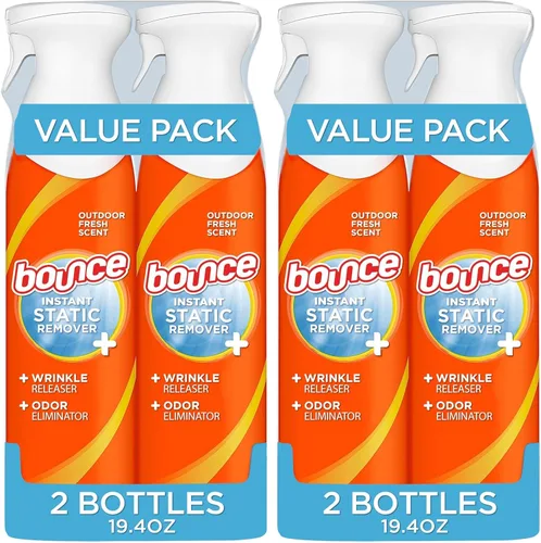 Miniatura 6 de Bounce Rapid Touch-Up 3 en 1 aerosol para ropa que quita arrugas, refresca la tela, elimina el olor y la estática, 9.7 onzas (paquete de 2)